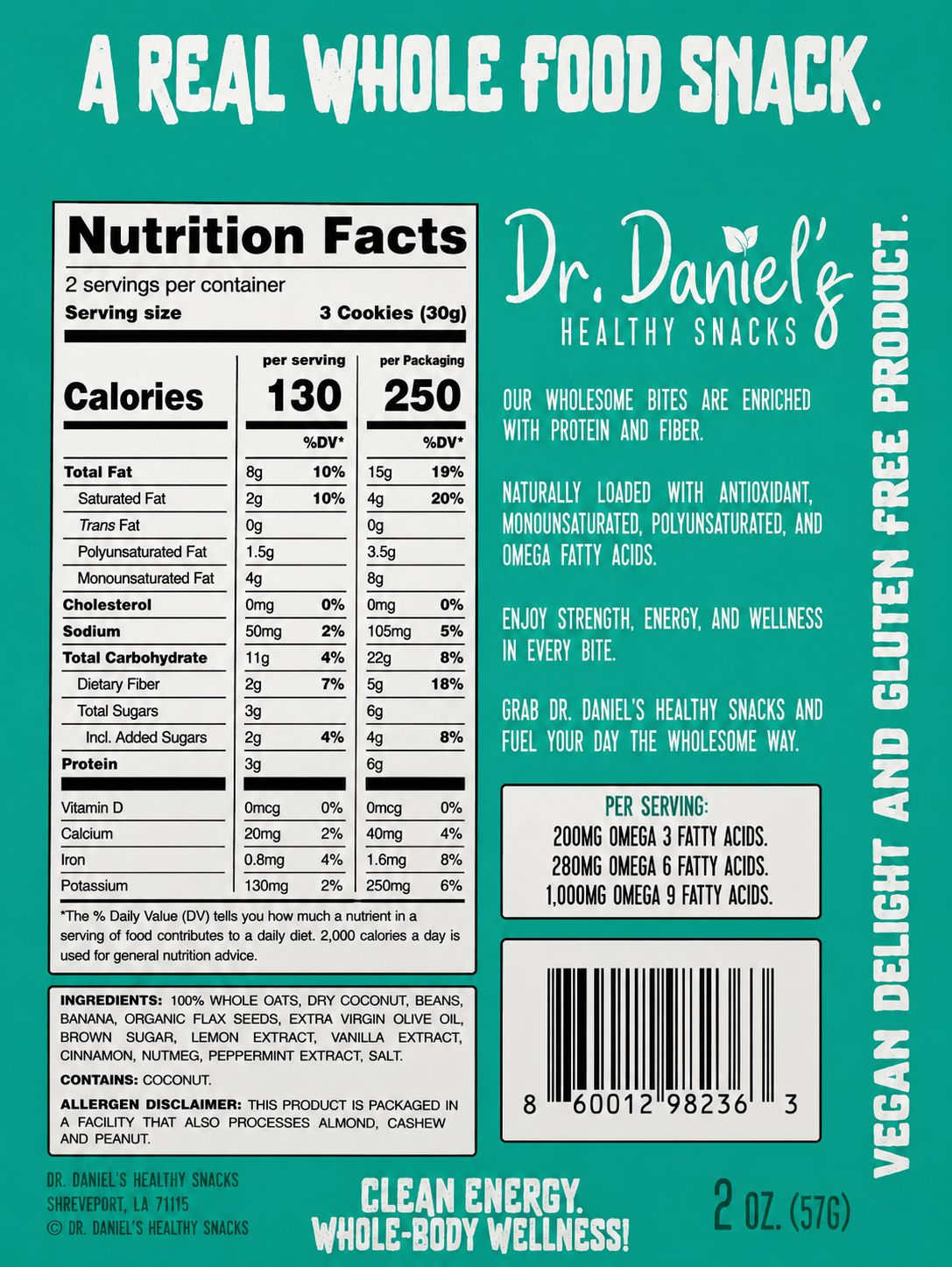 Wholesome – Dr. Daniel’s Yumoh’s Oat Nut Bites | Nutrient-Dense Energy Snack